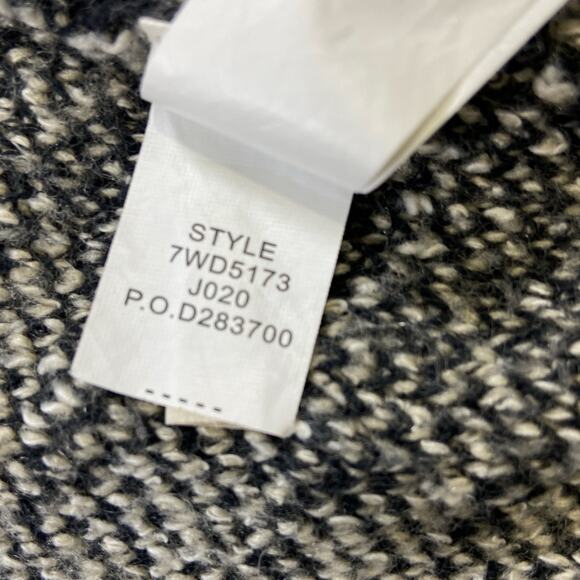 Lucky Brand Long Cardigan Sweater Black Gray Geometric Tribal Aztec Overcoat XL - Picture 9 of 12